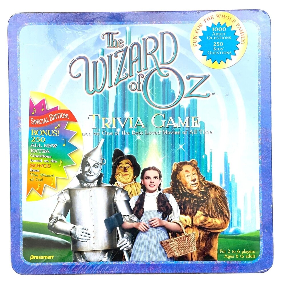 Vintage The Wizard Of OZ Trivia Game in Collector's Tin New Sealed 1999